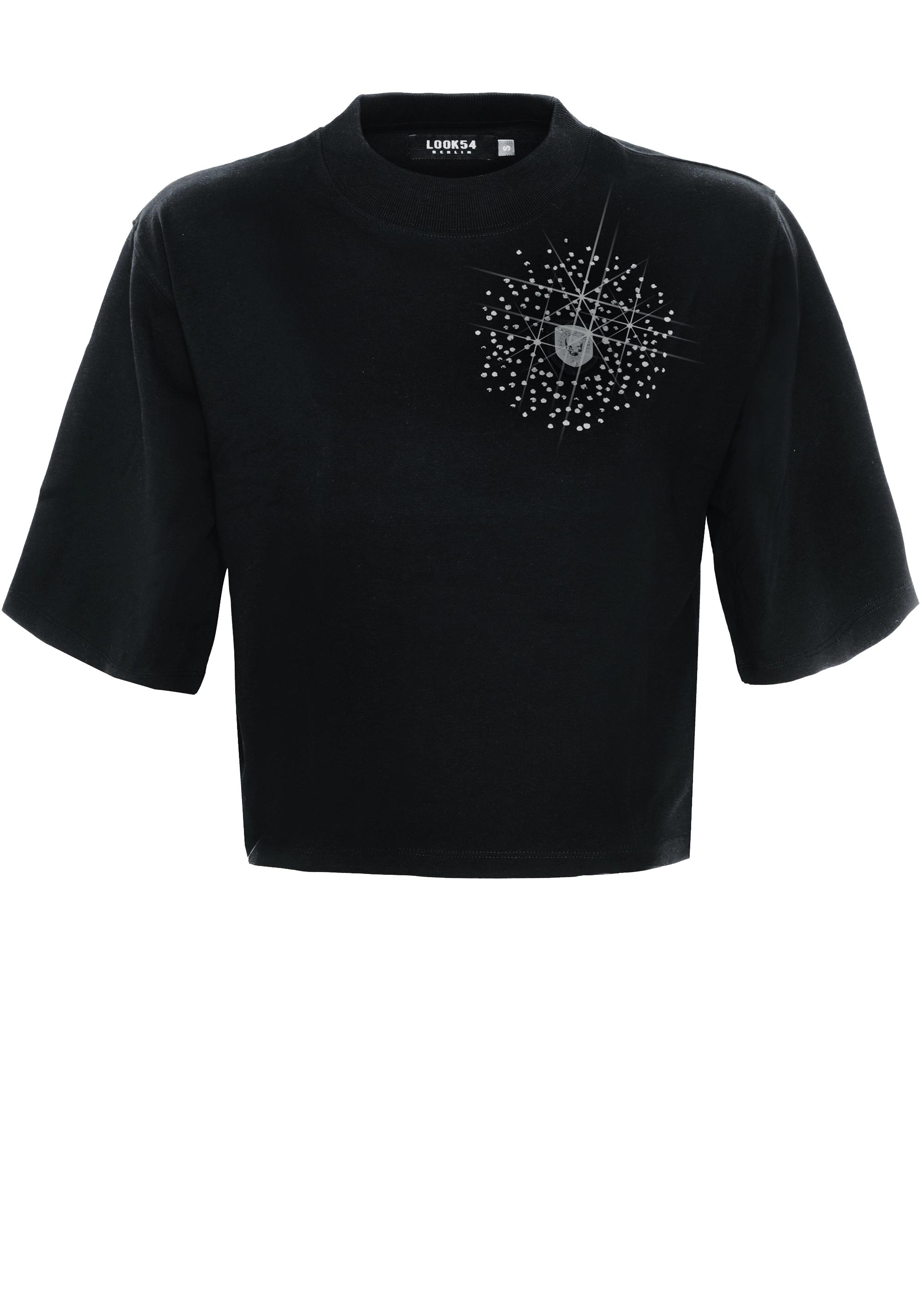 HAUPTSTADTROCKER Crystal Badge Oversized Crop-Shirt