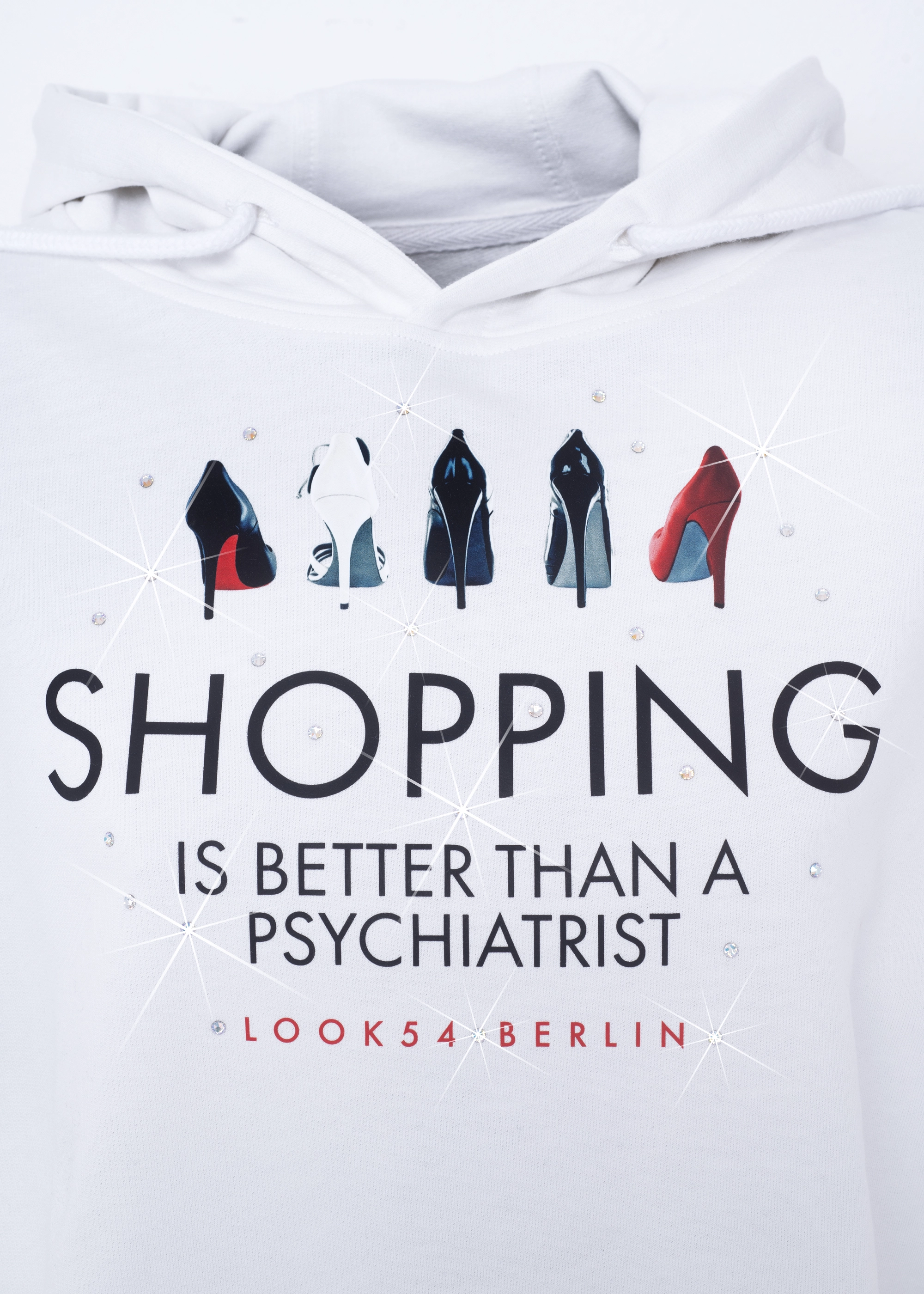 Shopping is better Crop Hoodie