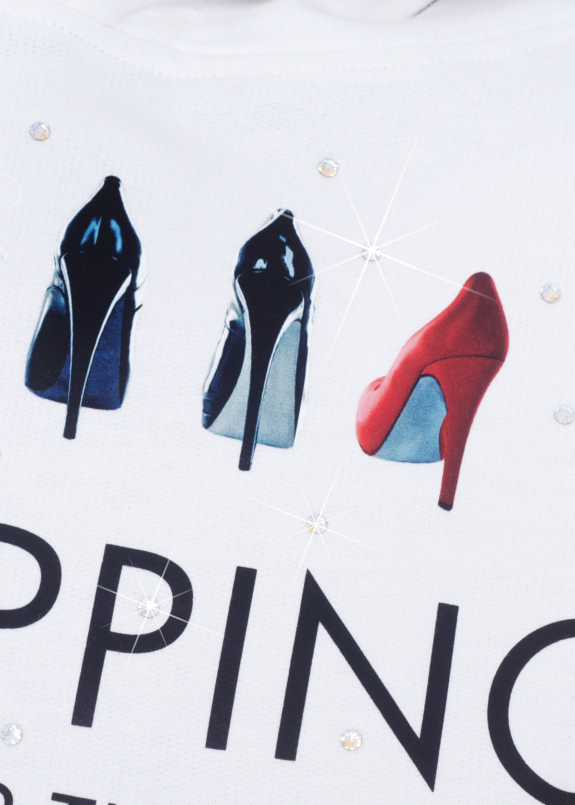 Shopping is better Crop Hoodie