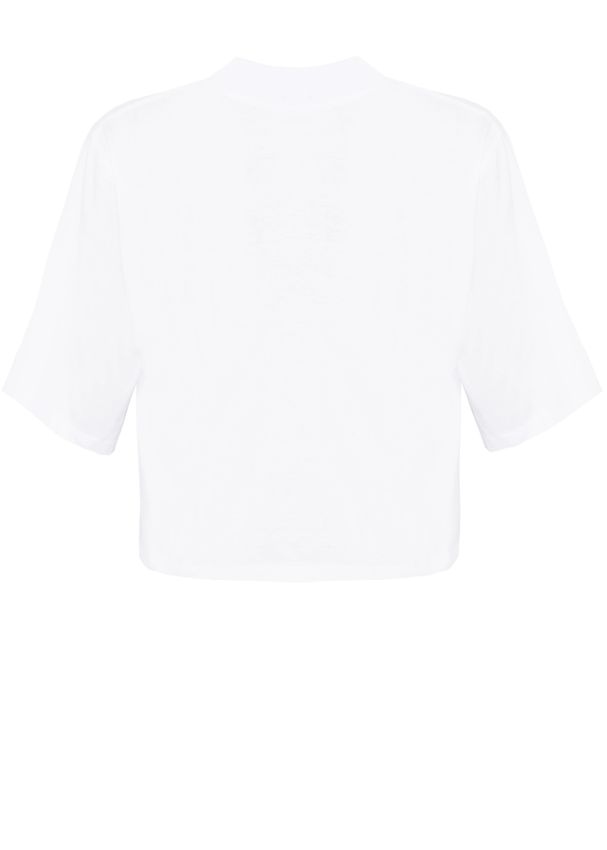 Black Tie Oversized Crop-Shirt